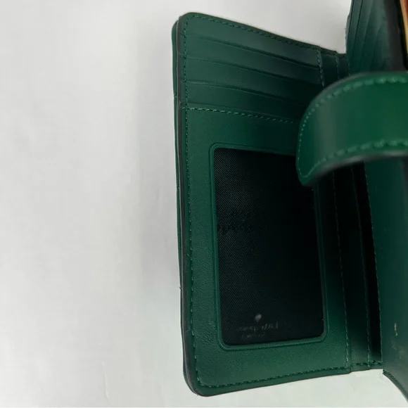 kate spade NEW YORK Women’s Carey Medium Compartment Bifold Wallet T348 Green - Picture 5 of 13